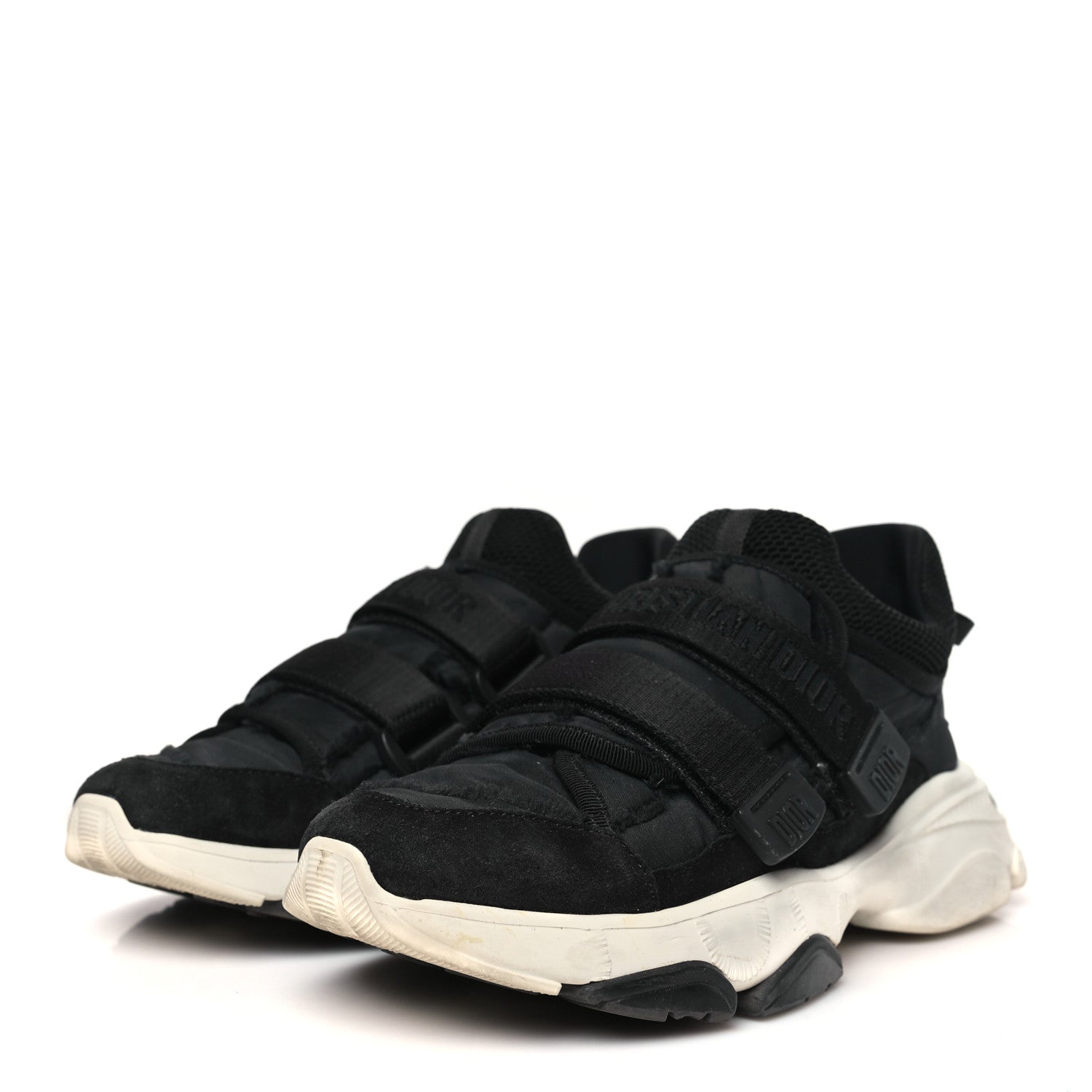 Technical Fabric Nylon Camouflage Womens D-Wander Sneakers 38 Black
