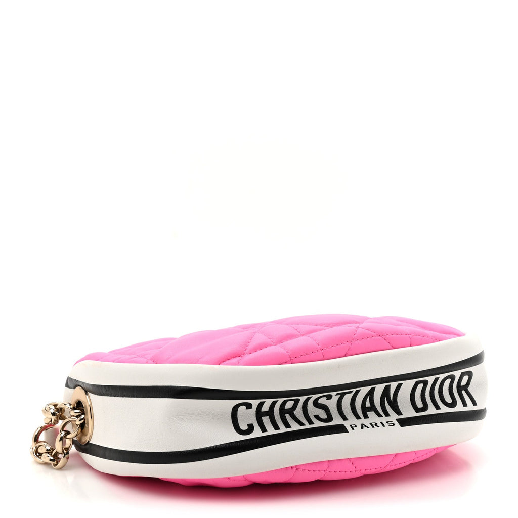Lambskin Cannage Small Dior Vibe Hobo Bag Pink