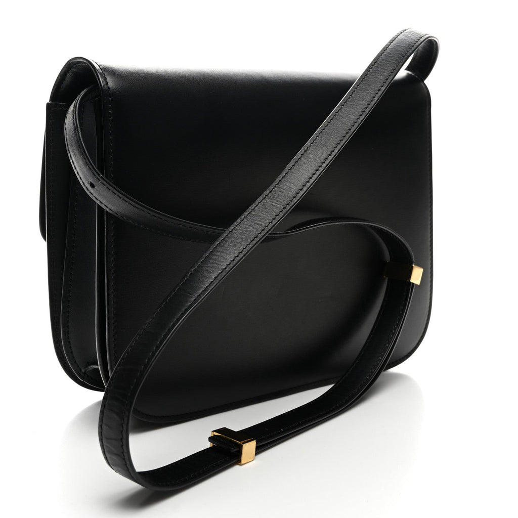 Box Calfskin Medium Classic Box Flap Bag Black