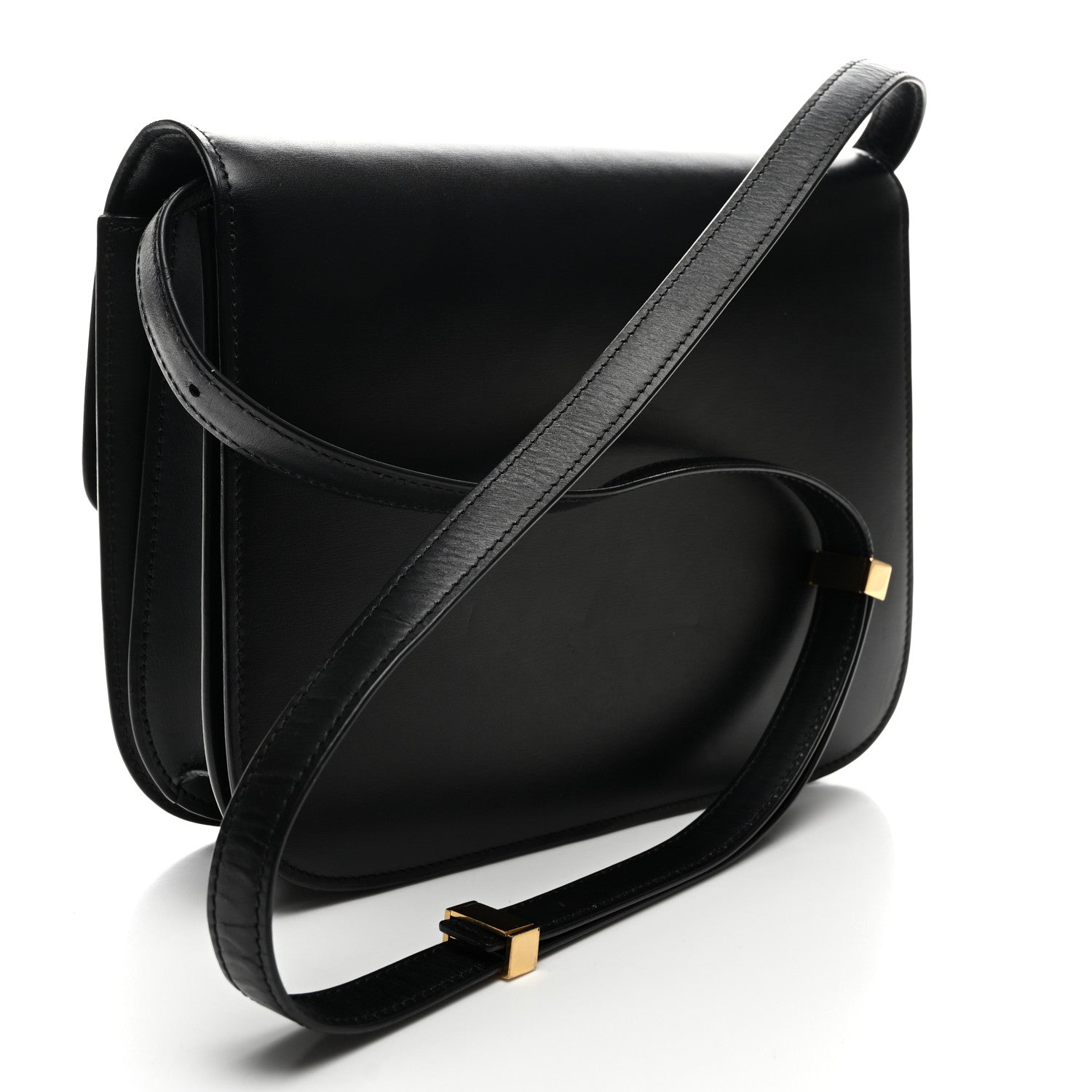 Box Calfskin Medium Classic Box Flap Bag Black