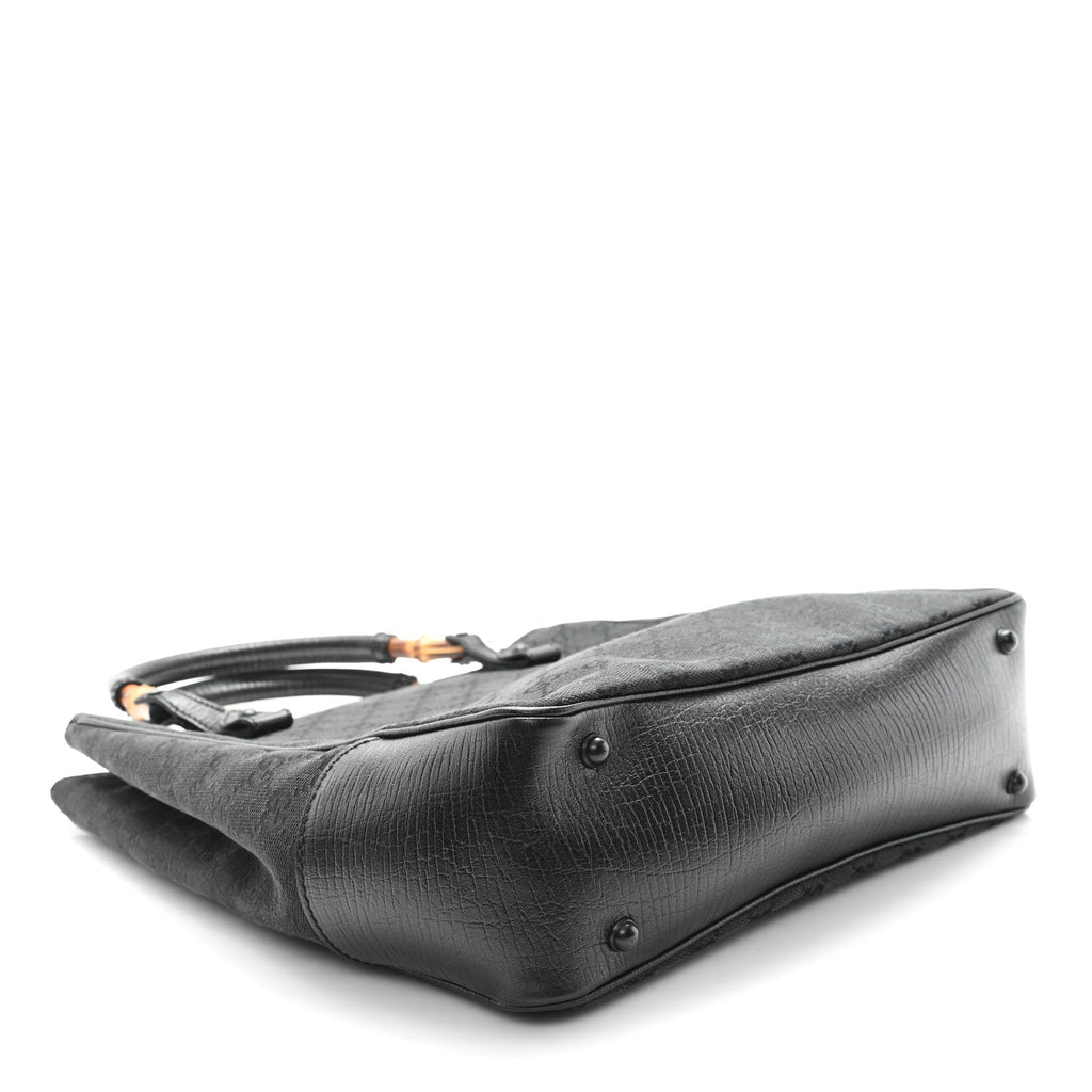 Monogram Bamboo Handle Bag Black