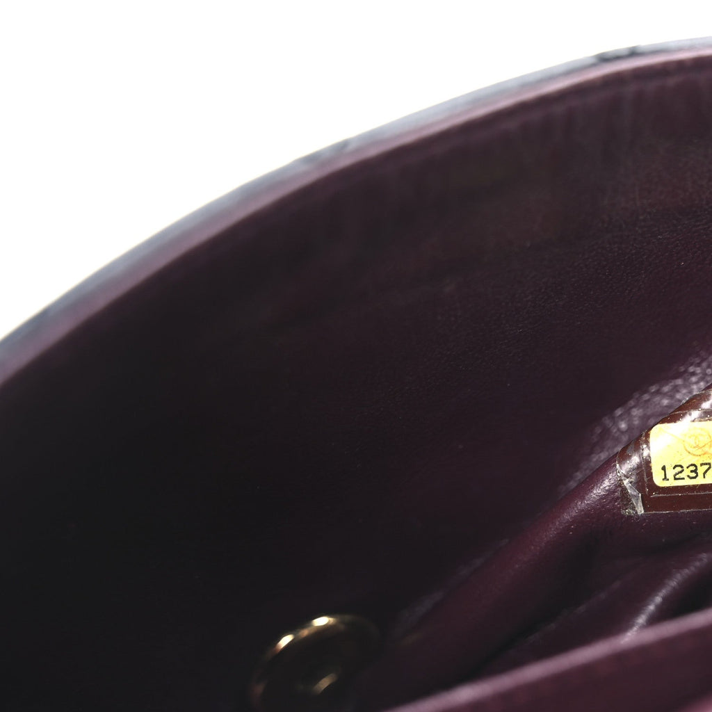 Lambskin Quilted Mini Square Flap Black