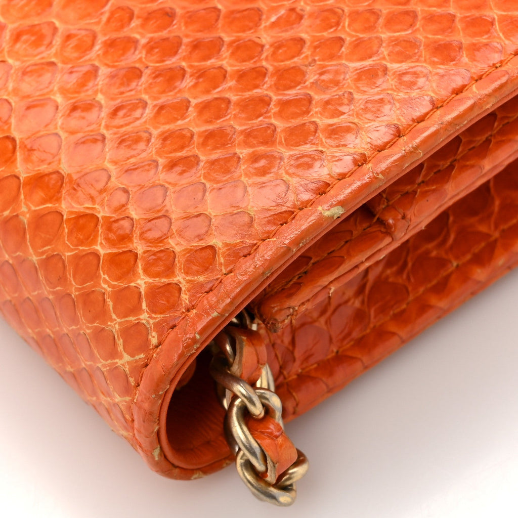 Snakeskin Wallet On Chain WOC Orange
