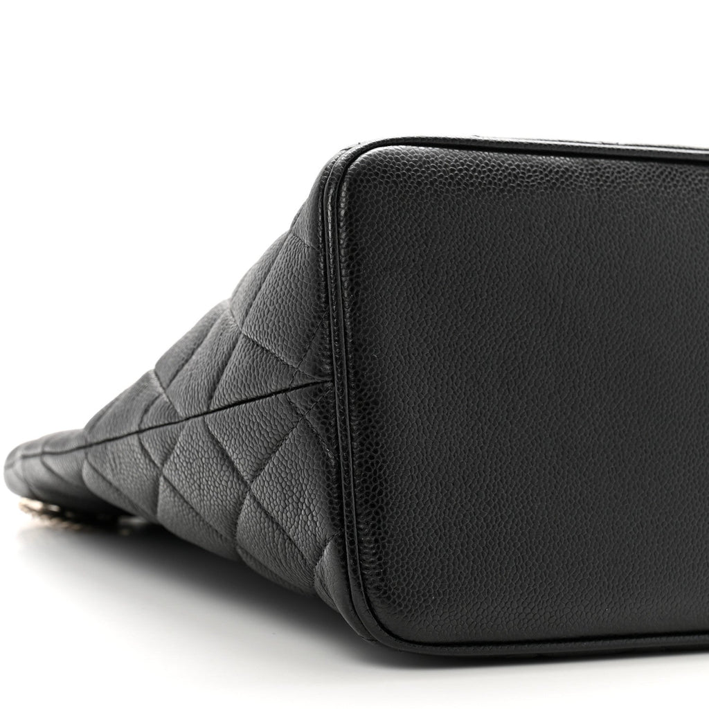Caviar Quilted Medallion Tote Black