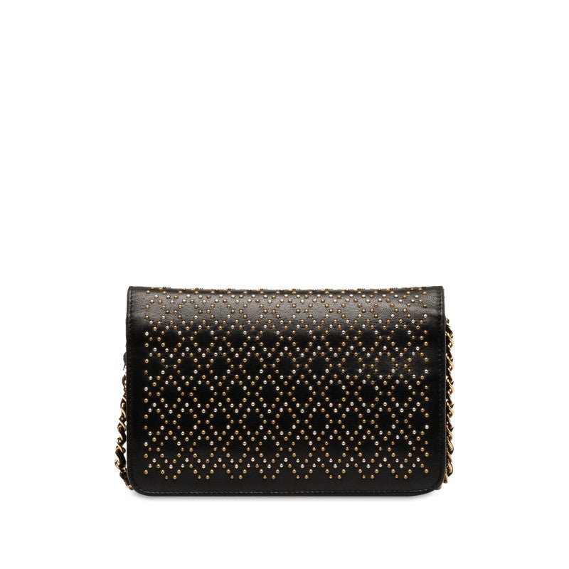 Chanel Coco Mark Matelasse Lambskin Chain Wallet