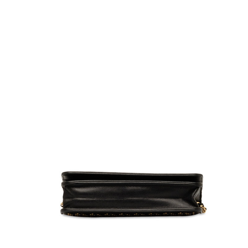 Chanel Coco Mark Matelasse Lambskin Chain Wallet