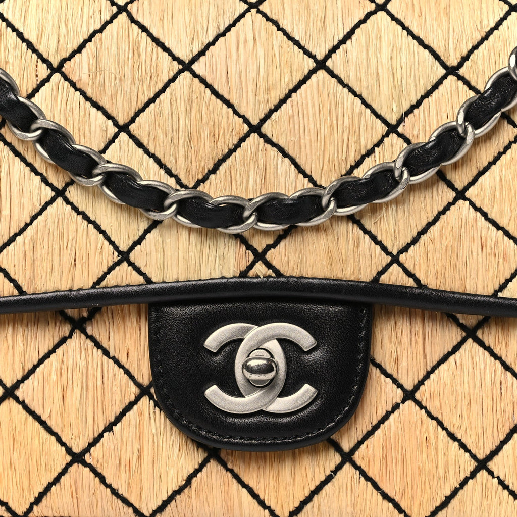 Straw Diamond Stitch Flap