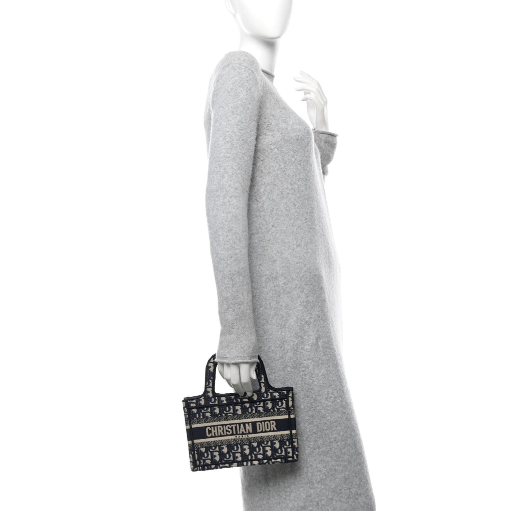 Oblique Mini Book Tote Blue Multicolor