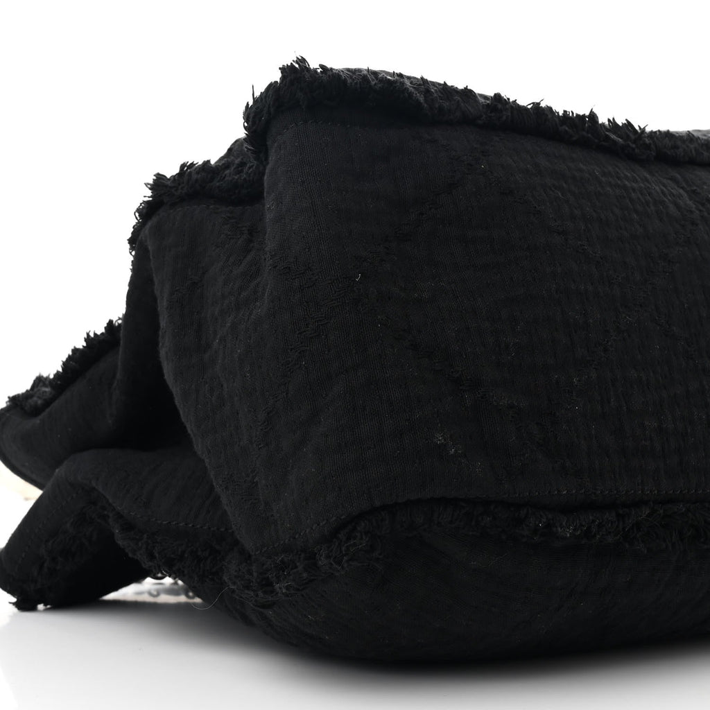 Canvas Extra Large Double Face Shopping Tote Black
