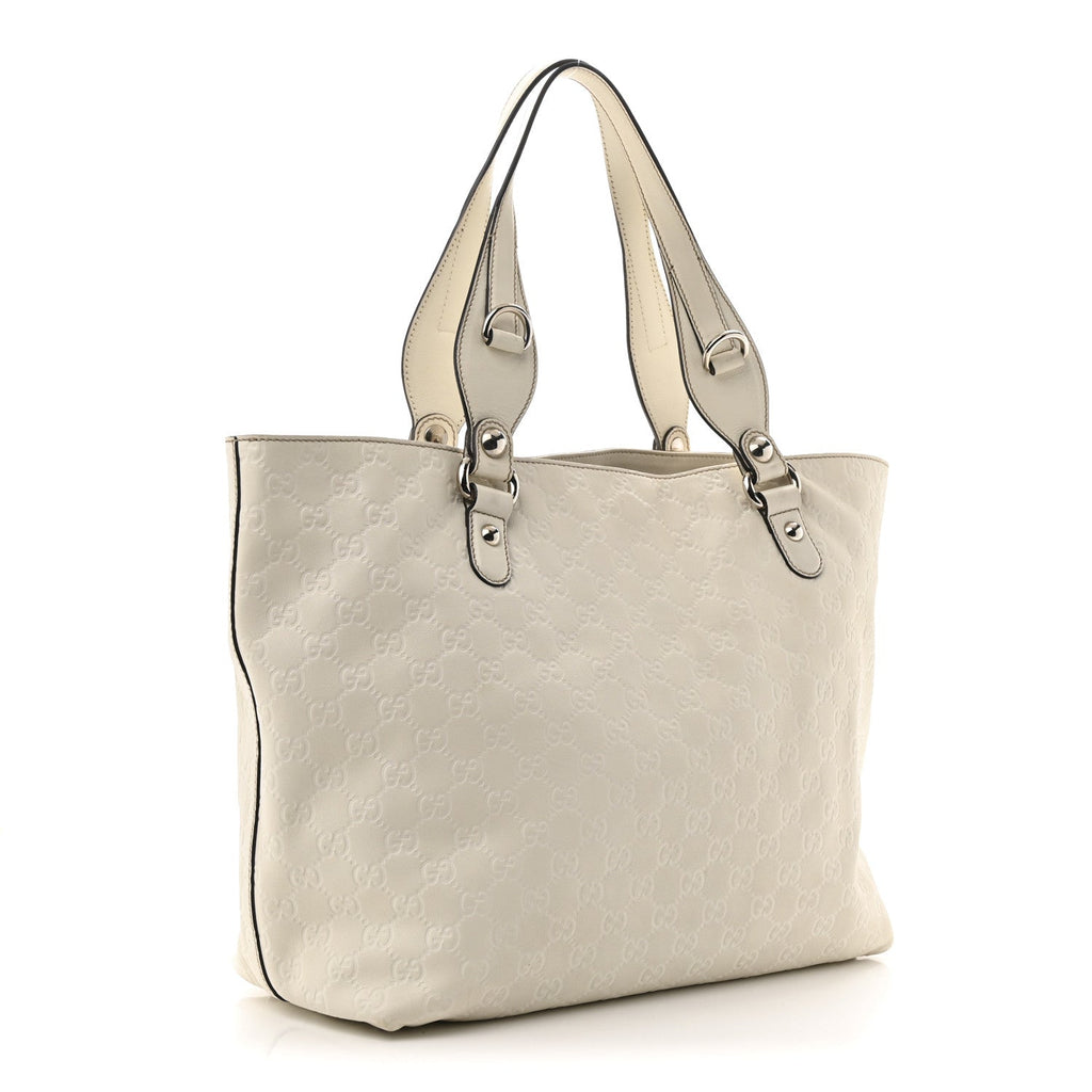 Guccissima Medium Icon Bit Tote Off White