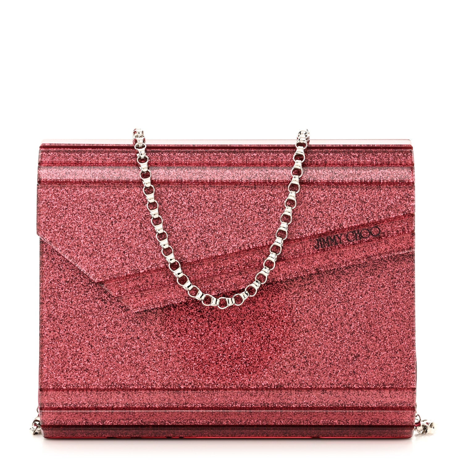 Acrylic Glitter Micro Candy Clutch Red