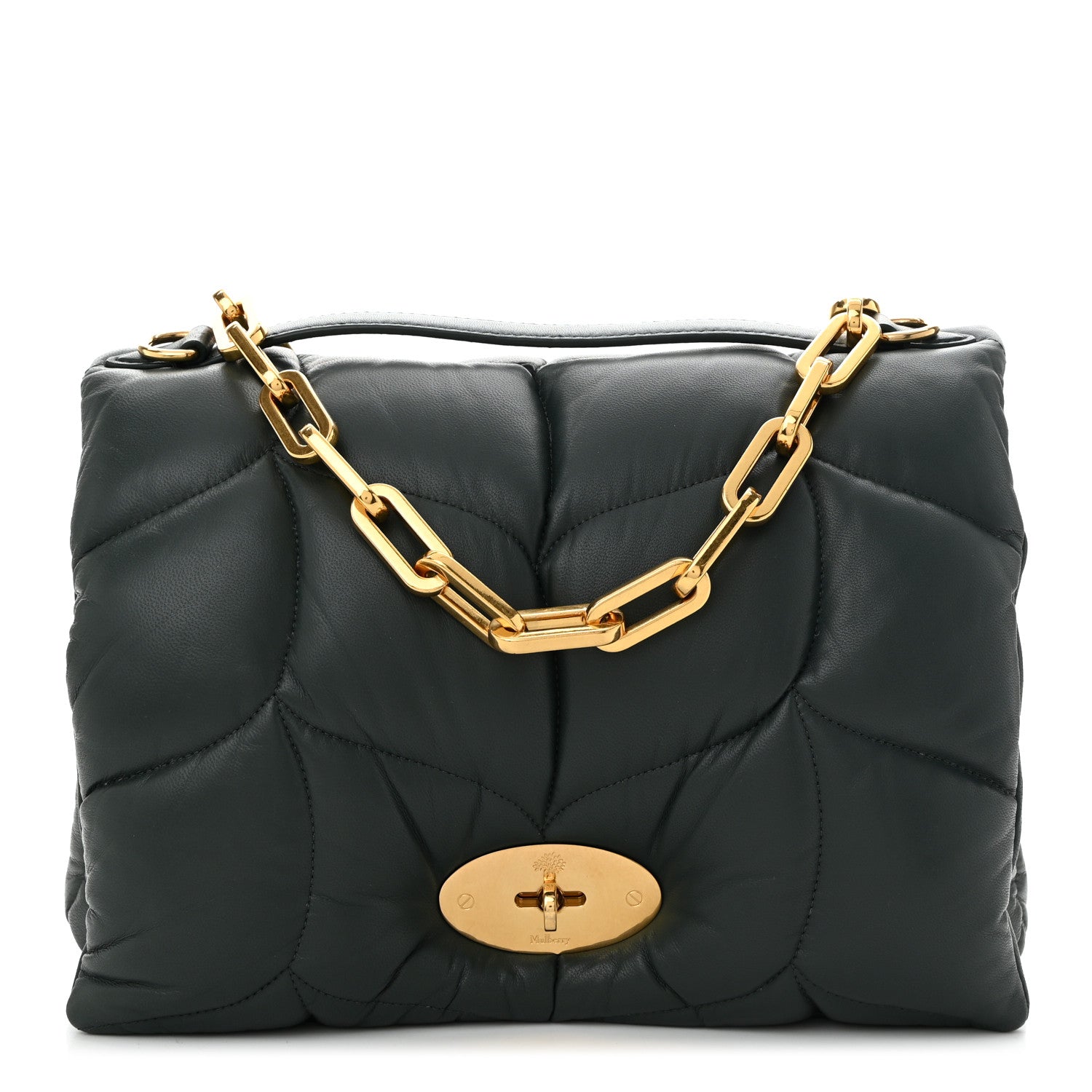 Nappa Pillow Quilted Little Softie Bag Mulberry Green