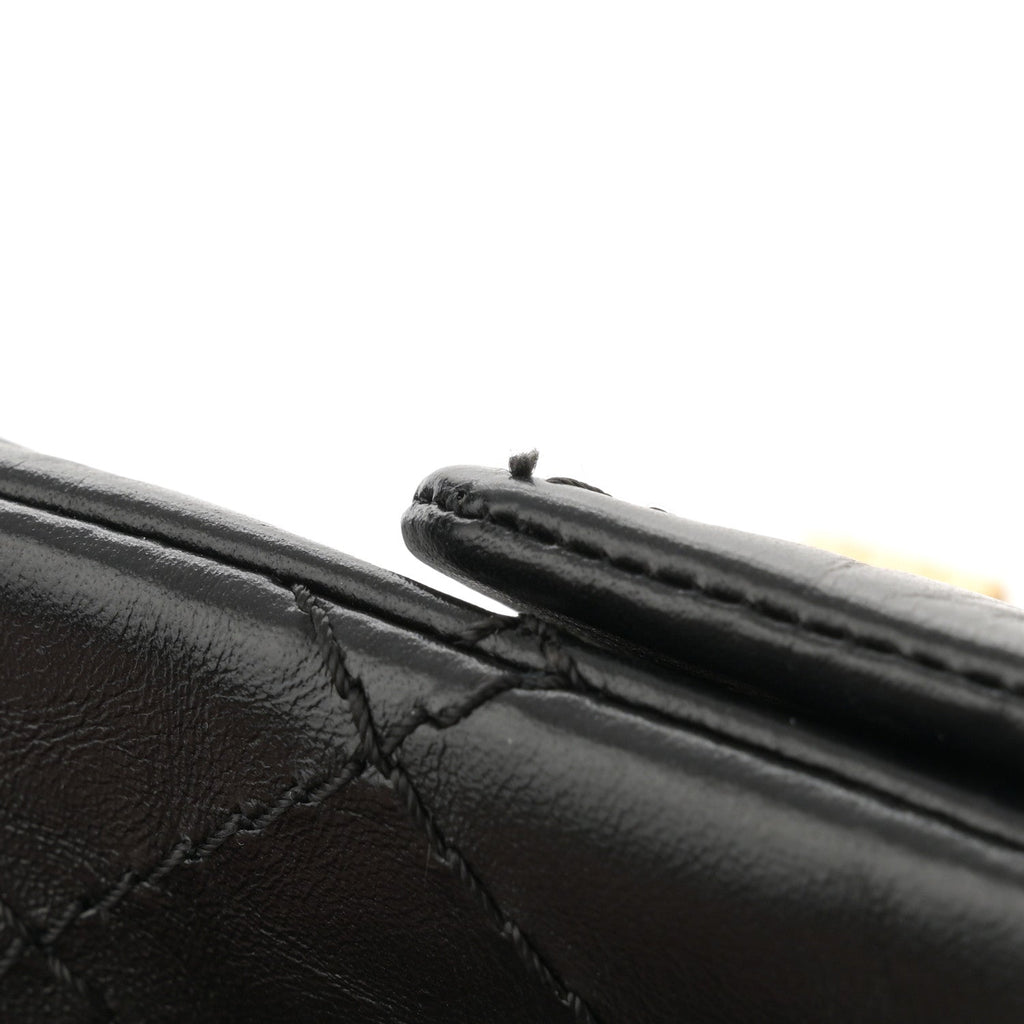 Aged Calfskin Quilted 2.55 Reissue Mini Flap Black