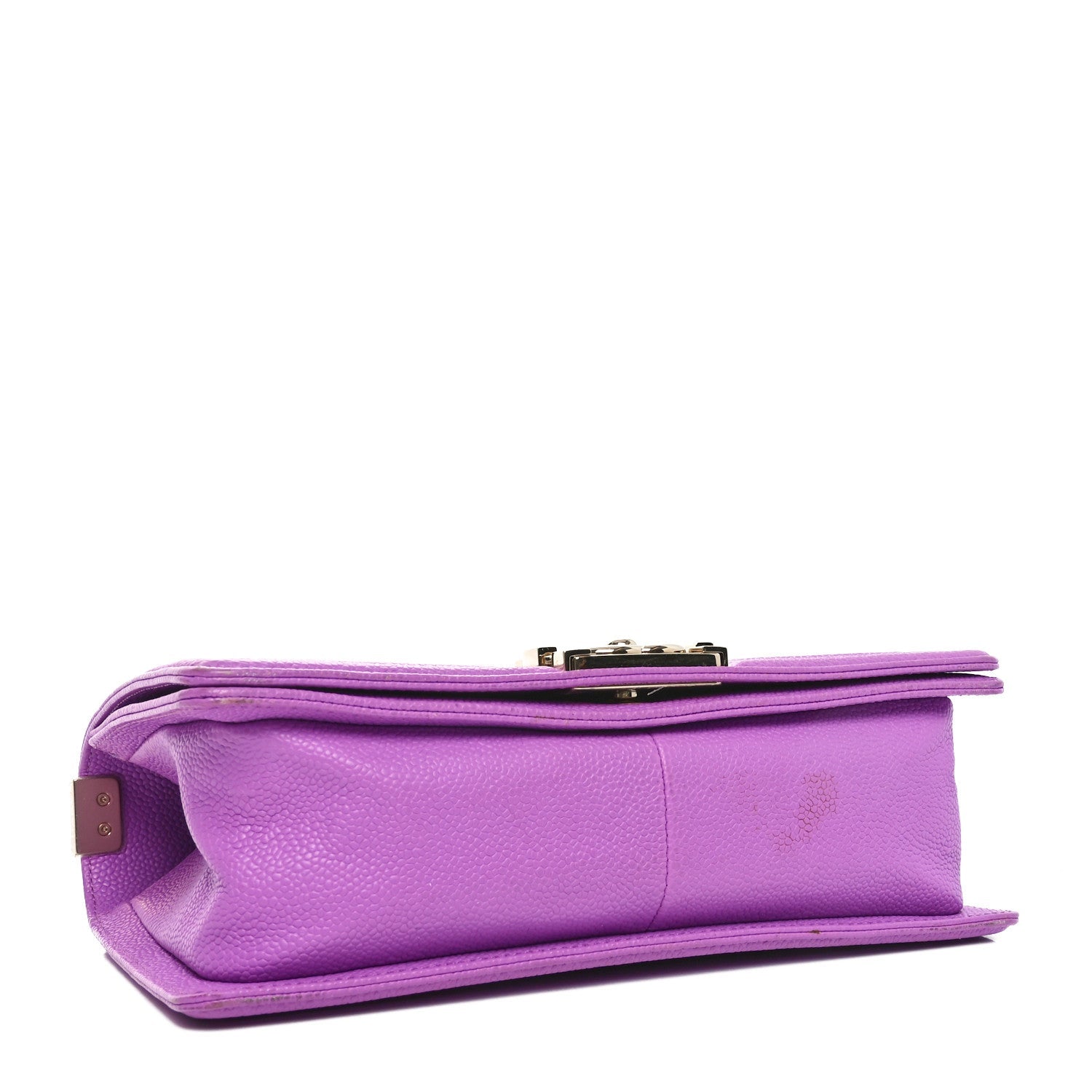 Caviar Quilted Medium Boy Flap Purple
