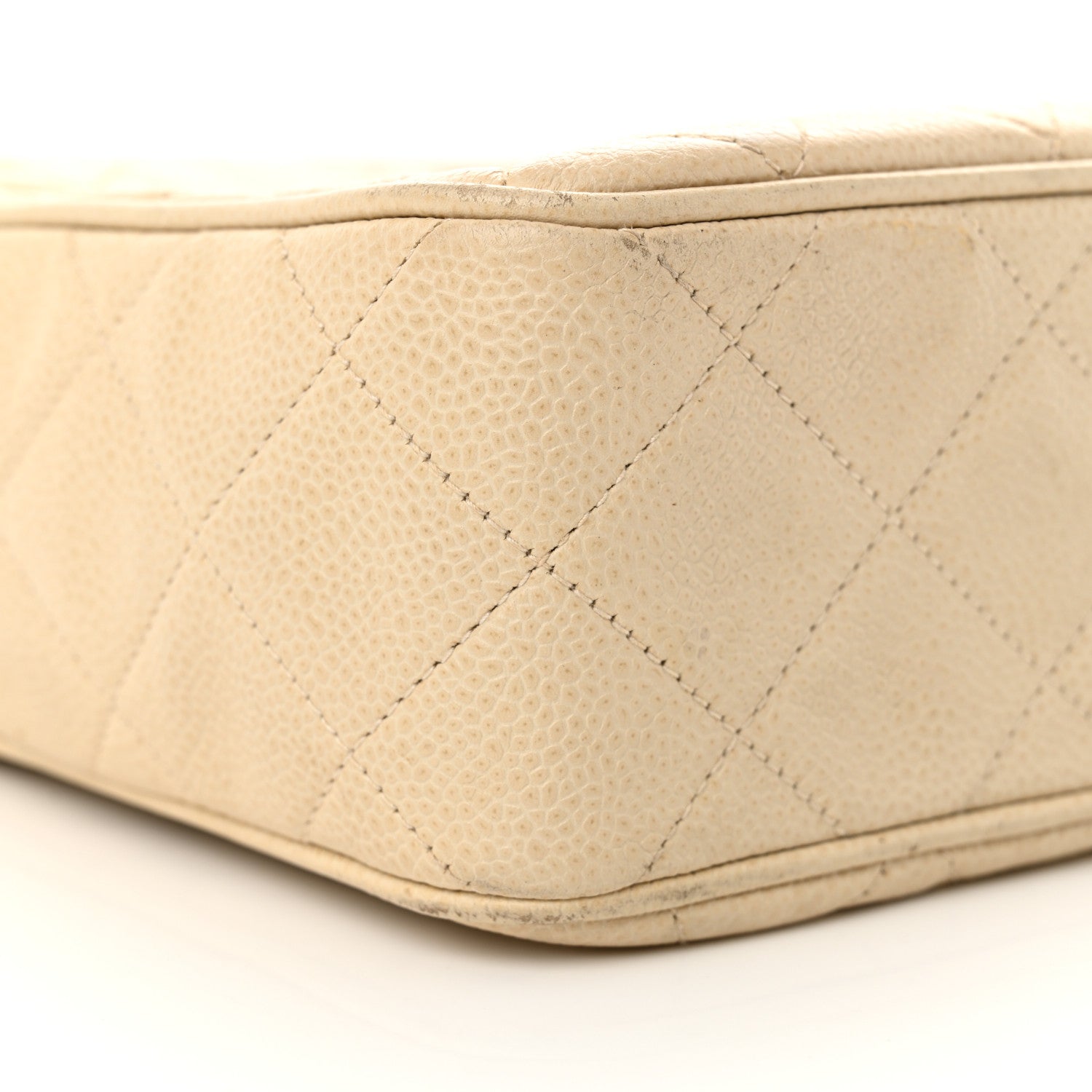 Caviar Quilted Camera Case Beige Clair