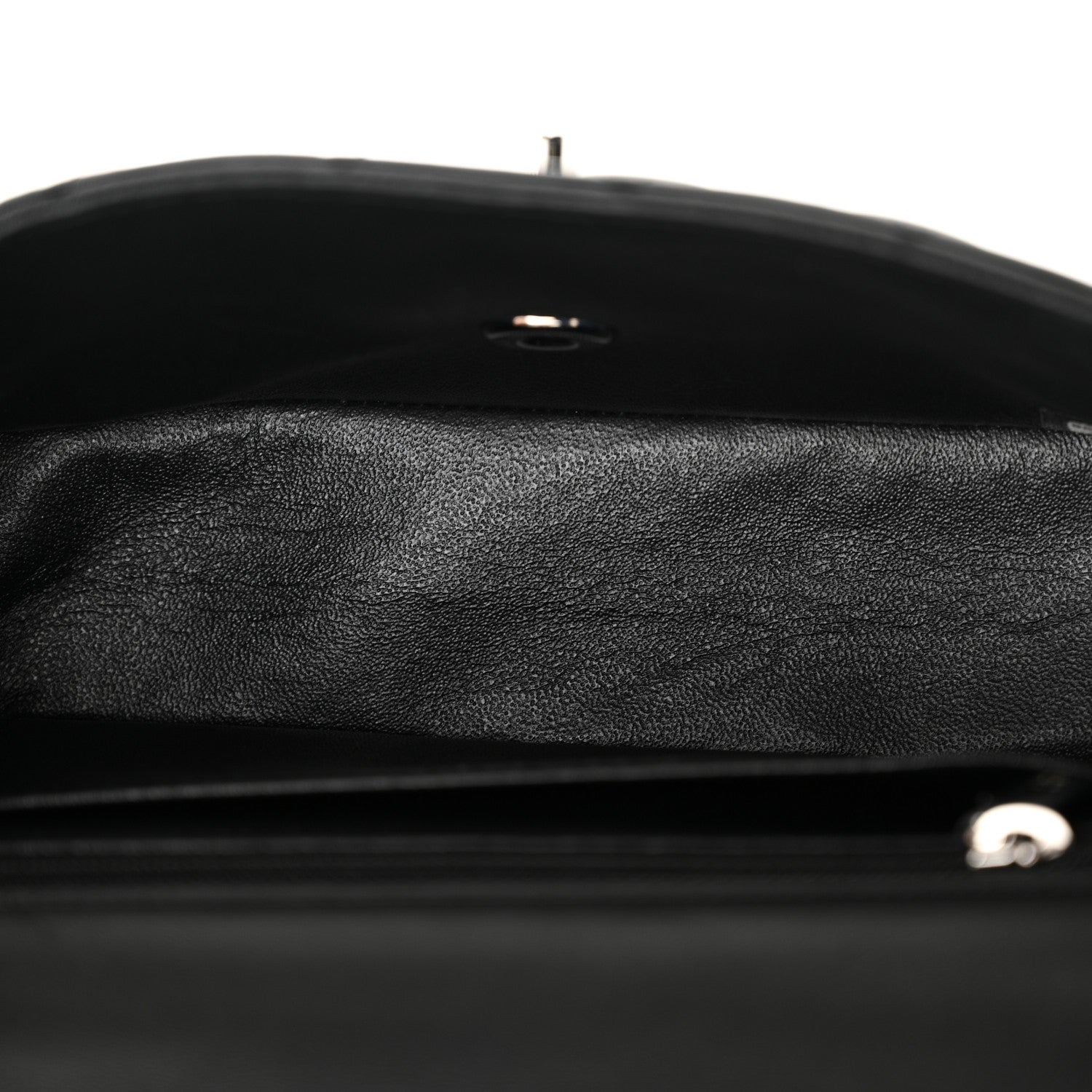 Lambskin Quilted Mini Rectangular Flap Black