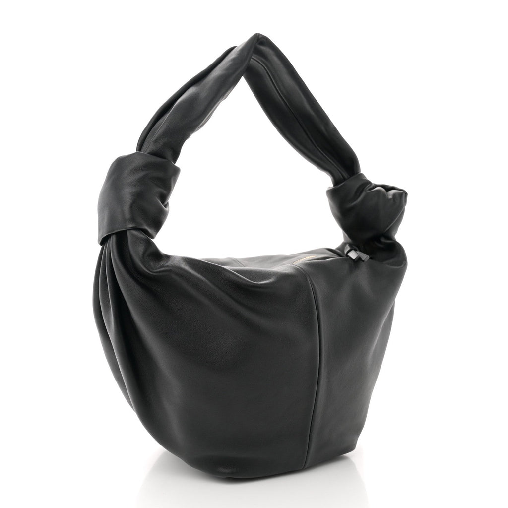 Calfskin Teen Double Knot Hobo Black