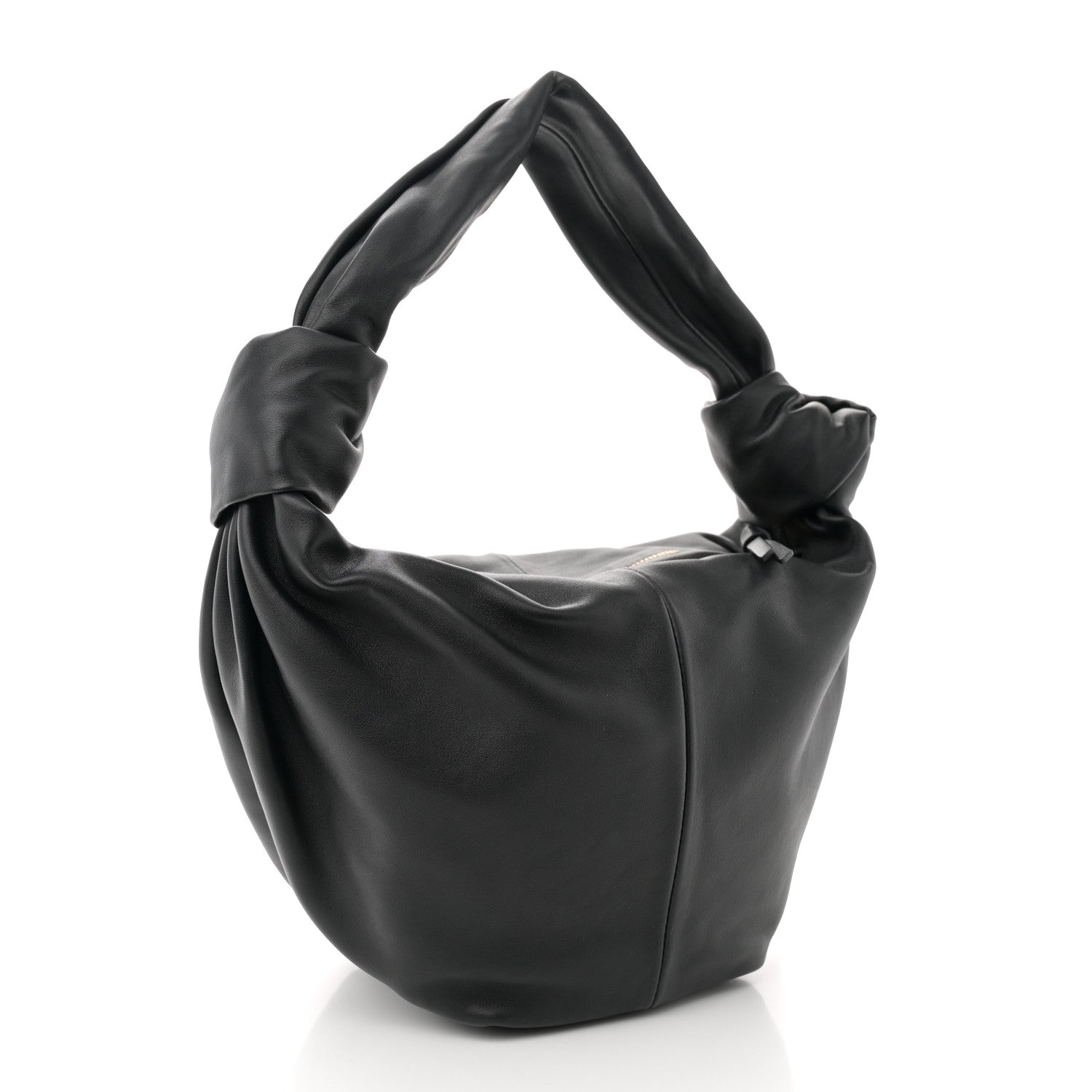 Calfskin Teen Double Knot Hobo Black