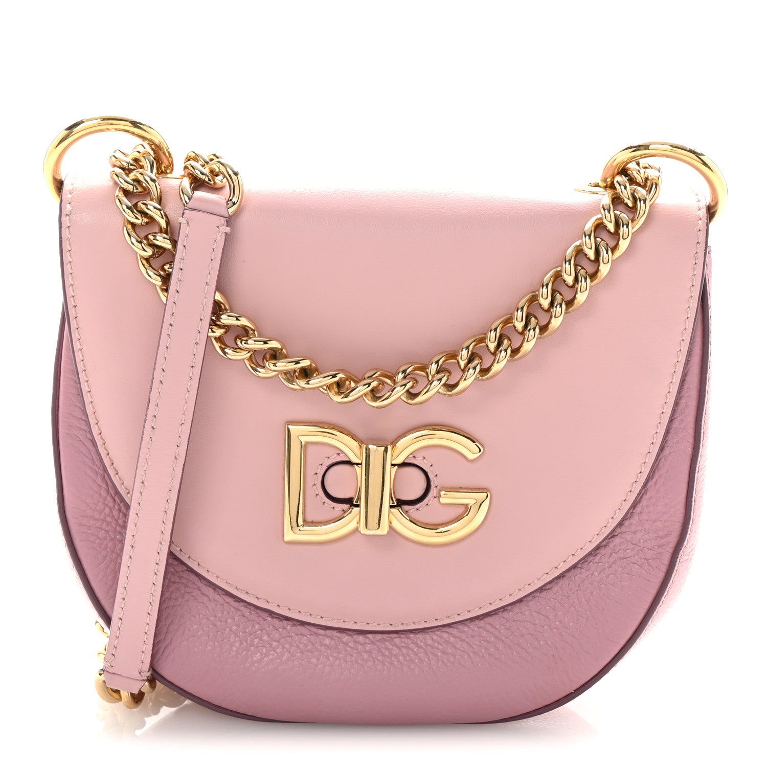 Calfskin Media Wifi Shoulder Bag Pink