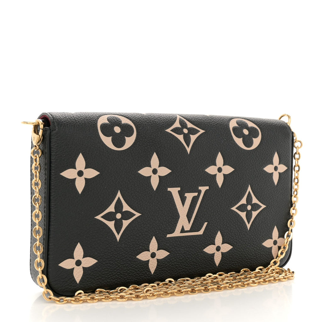 Empreinte Monogram Giant Felicie Pochette Black Beige