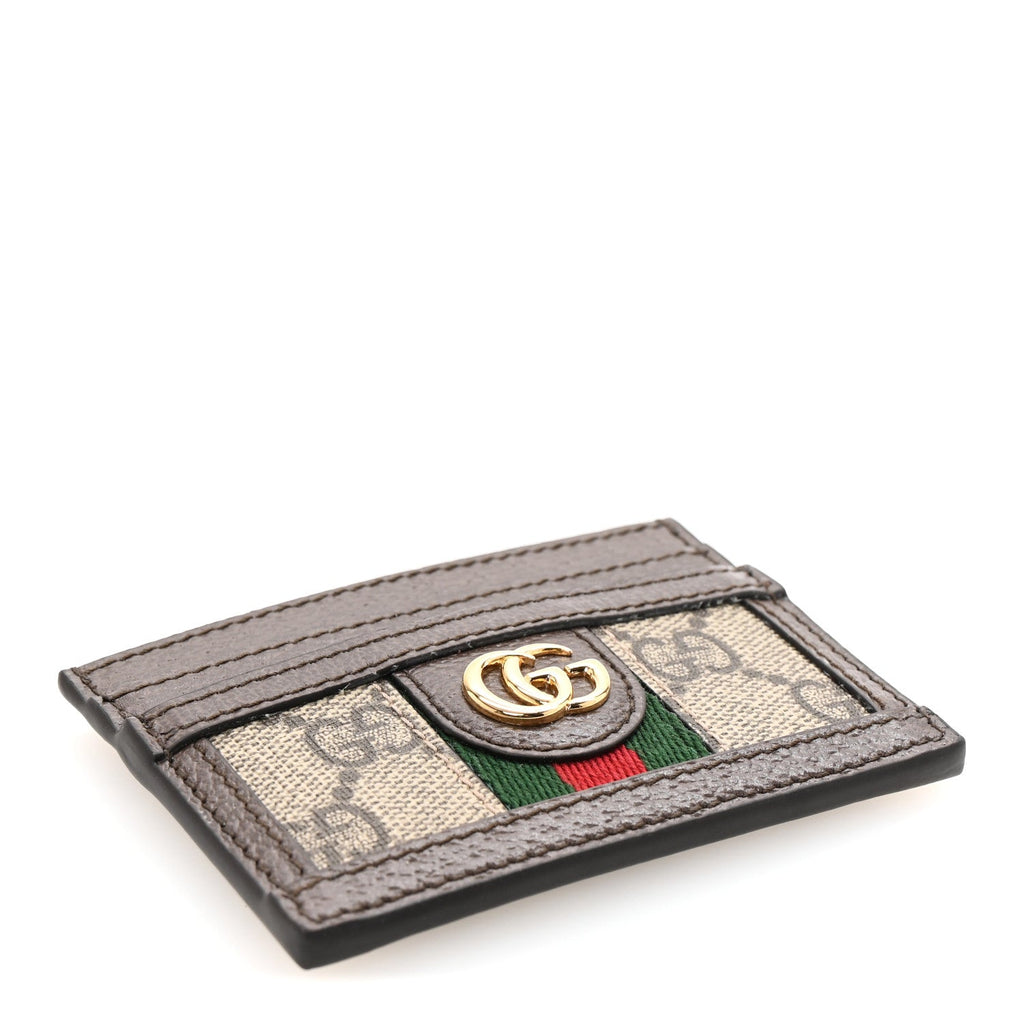 GG Supreme Monogram Ophidia  Holder Brown