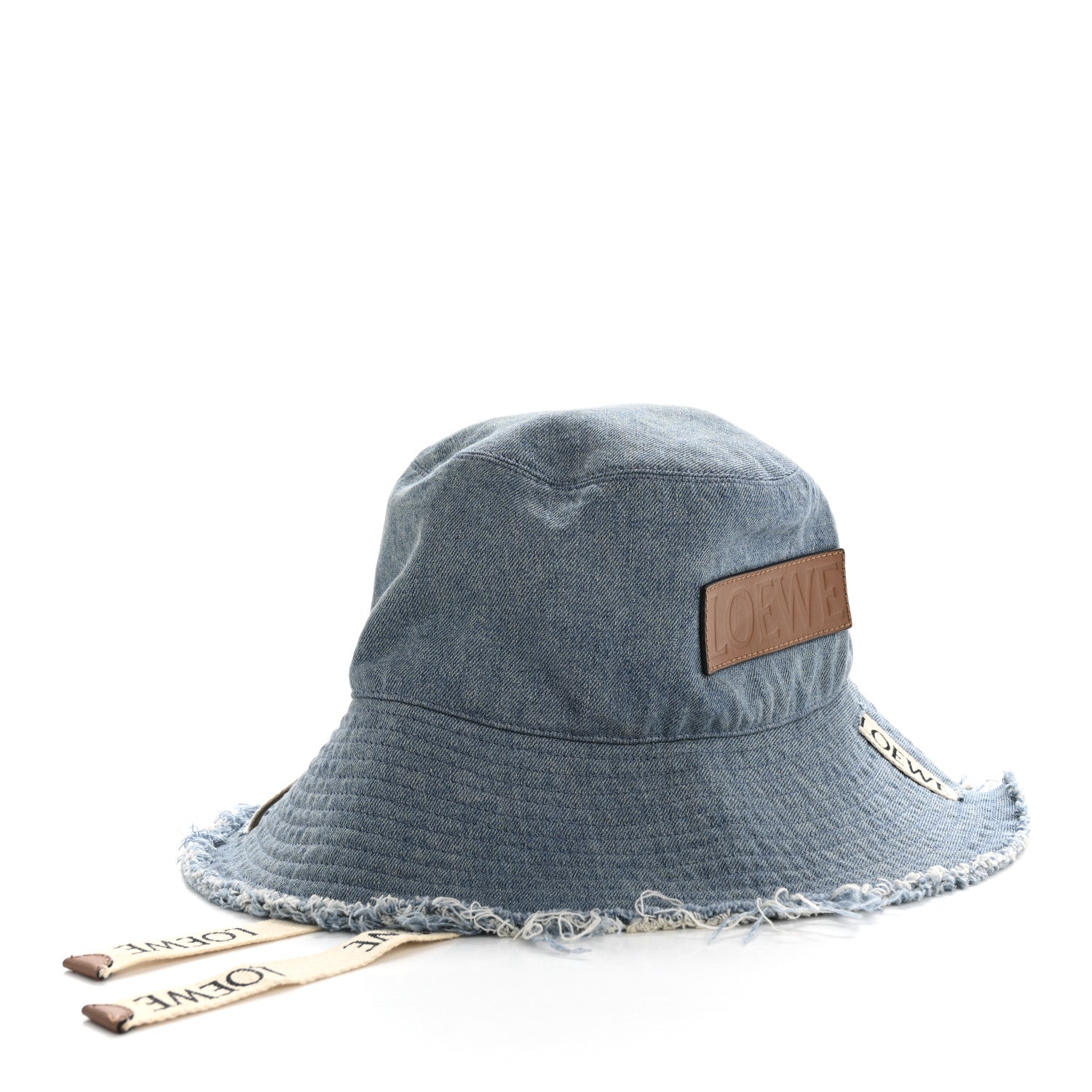 X PAULA'S IBIZA Denim Frayed Fisherman Bucket Hat 59 Blue