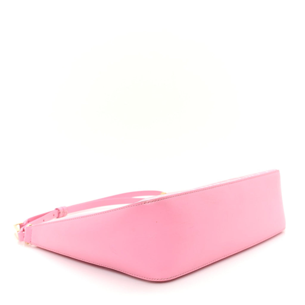 Coated Canvas Logo 4G Embossed Small Moon Cut Out Shoulder Bag Pink