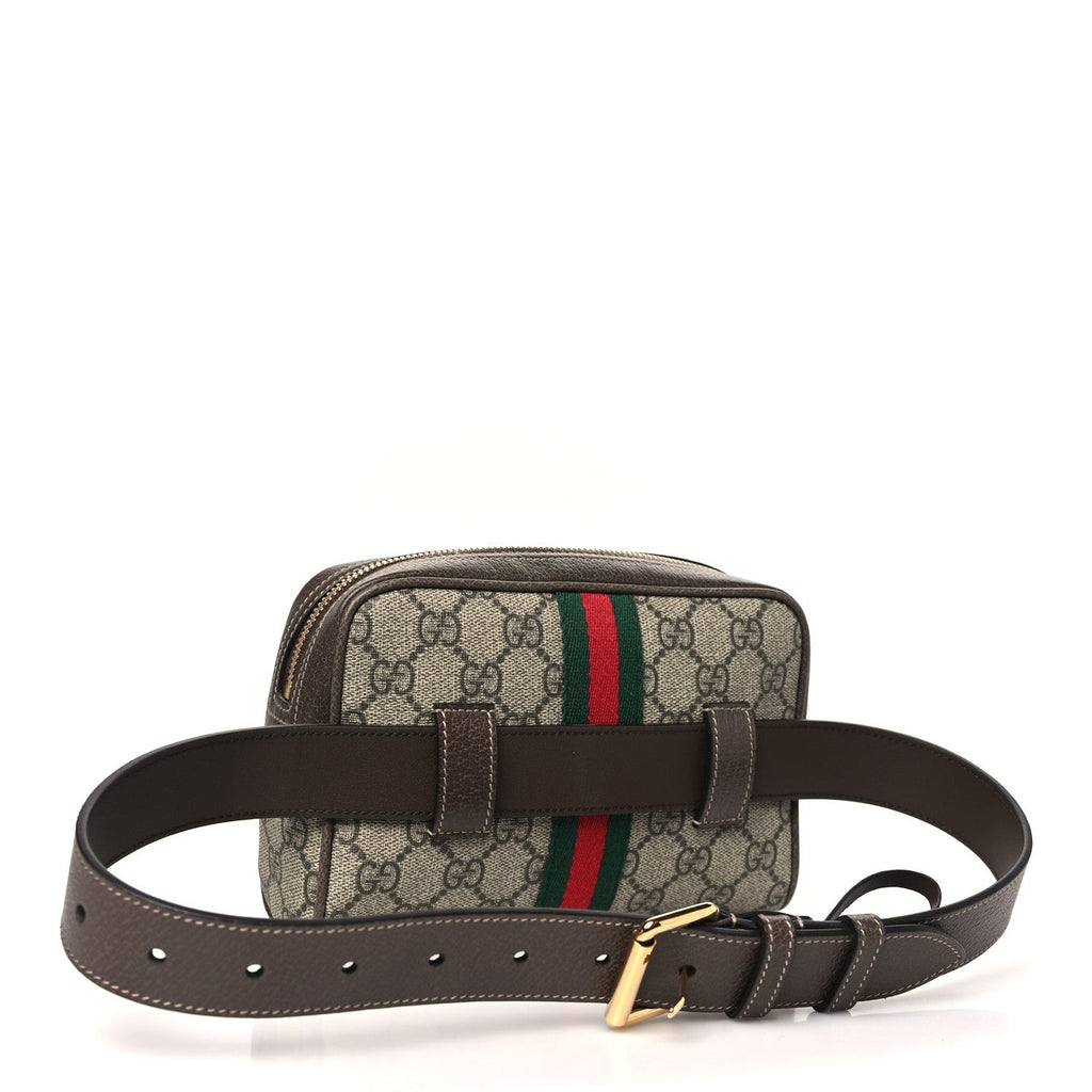 GG Supreme Monogram Small Ophidia Belt Bag 65 26 Dark Brown