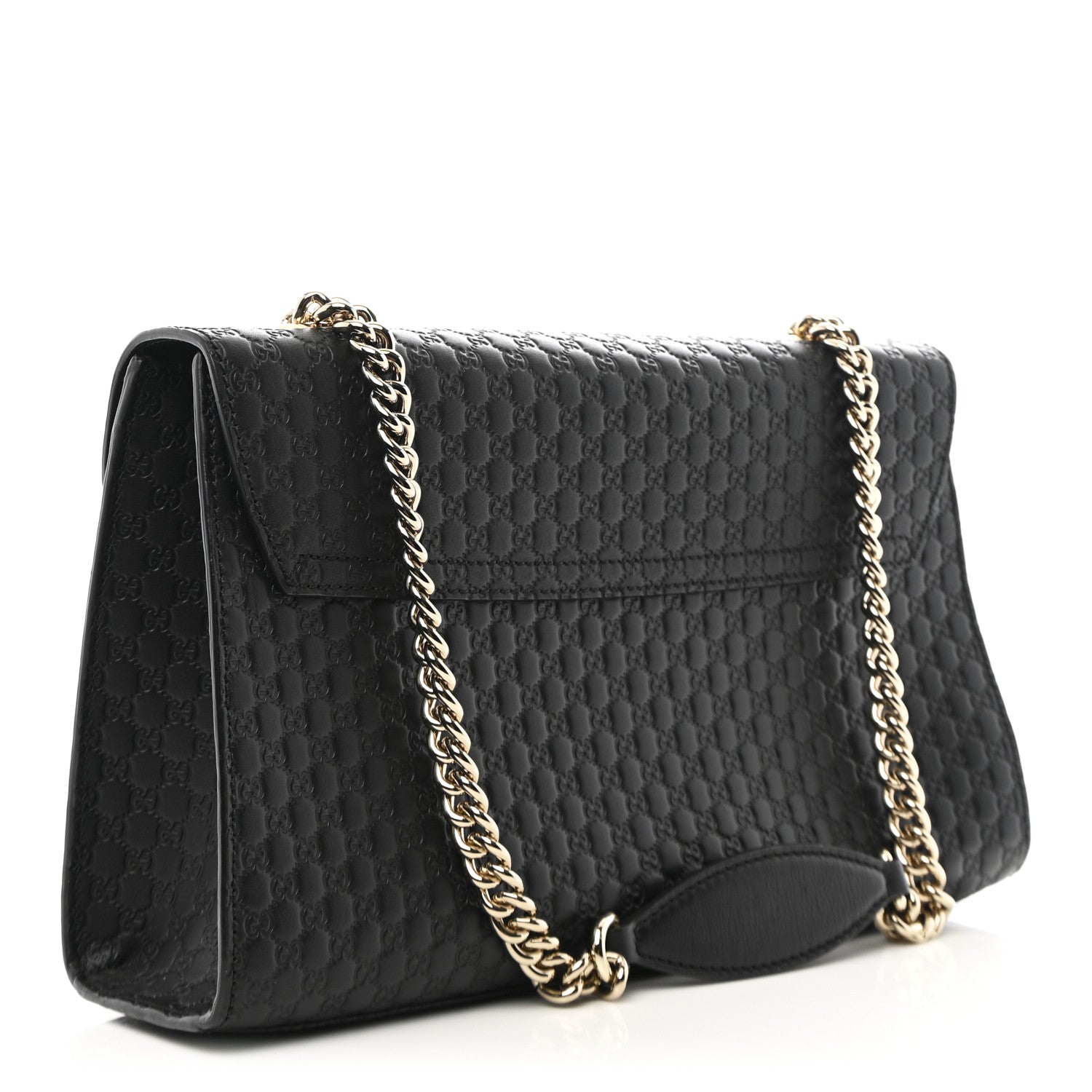 Microguccissima Medium Emily Chain Shoulder Bag Black