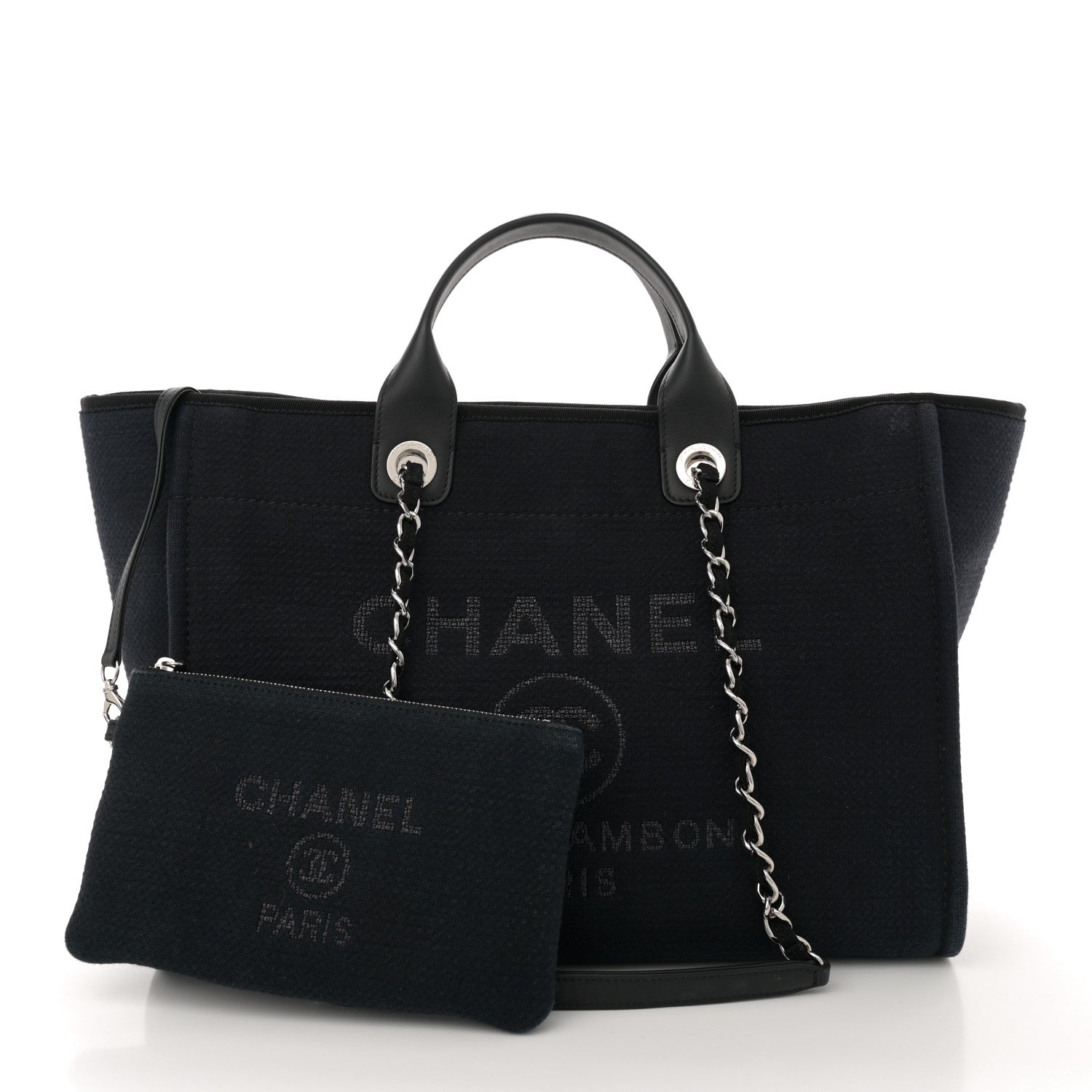 Mixed Fibers Medium Deauville Tote Dark Blue