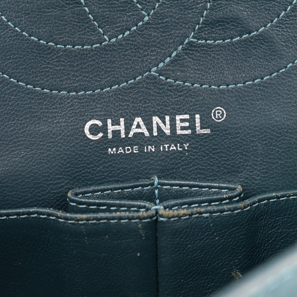 Patent Quilted 2.55 Reissue 226 Flap Green