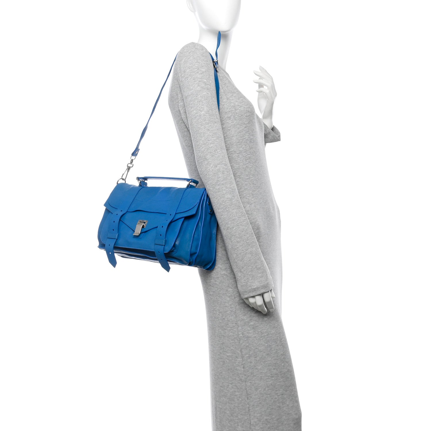 Lambskin Medium PS1 Satchel Sea Blue