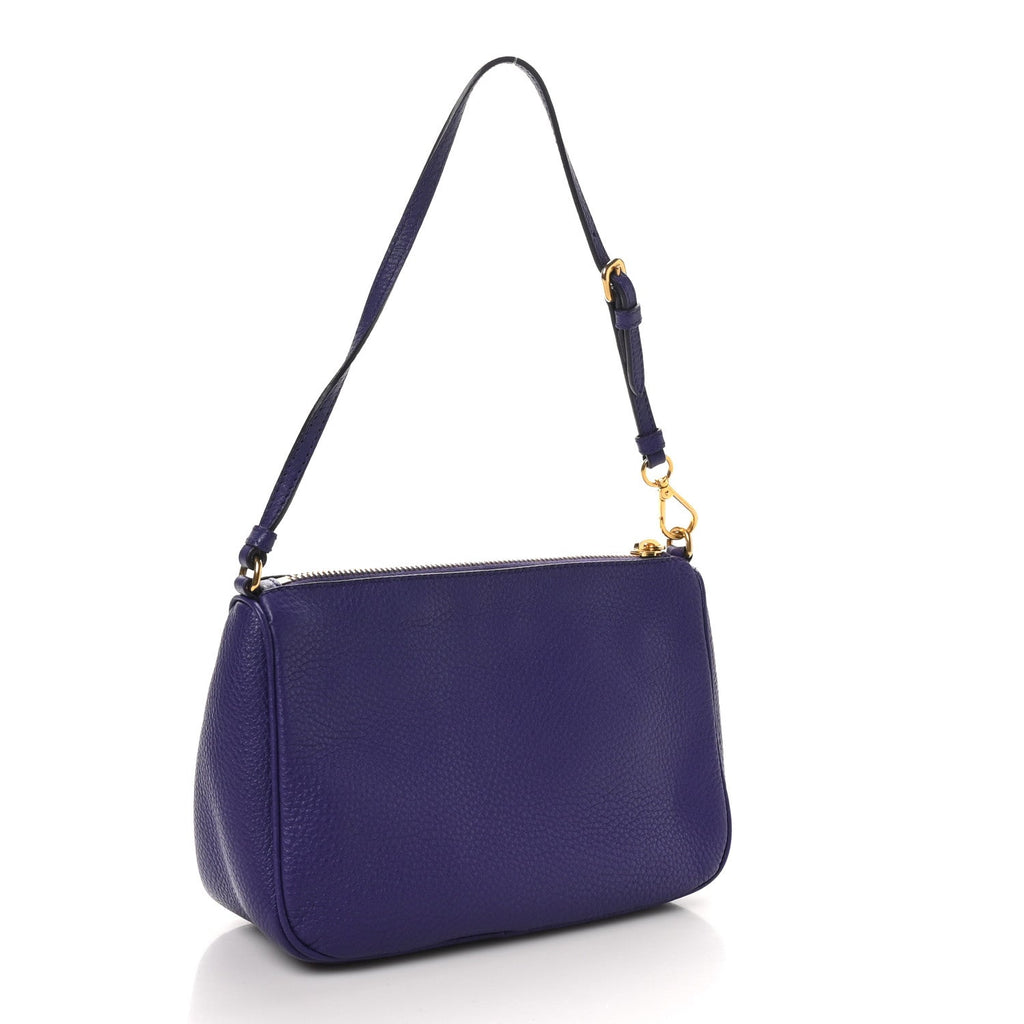 Vitello Daino Pochette Bag Viola