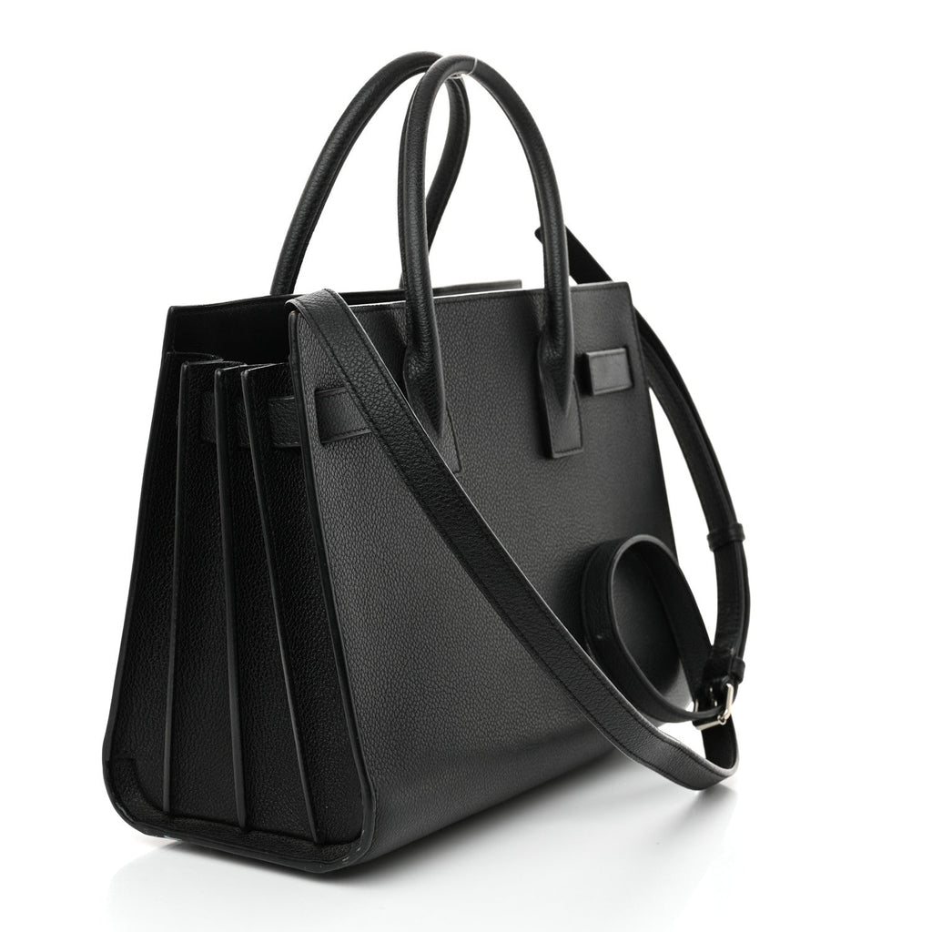Grained Calfskin Small Sac De Jour Black