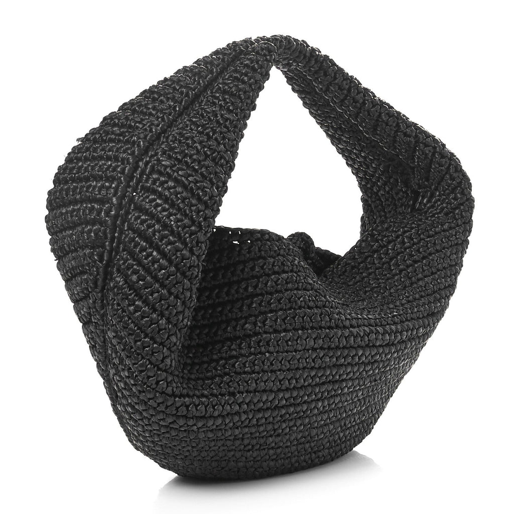 Raffia Olivia Hobo Black