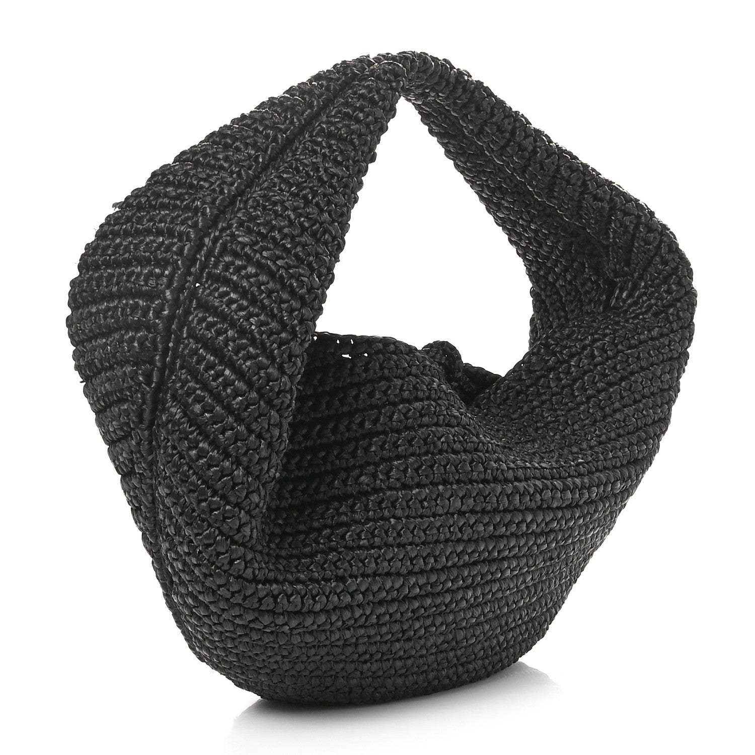 Raffia Olivia Hobo Black