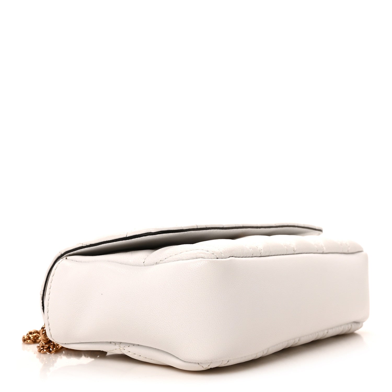 Nappa Quilted Virtus Evening Bag White