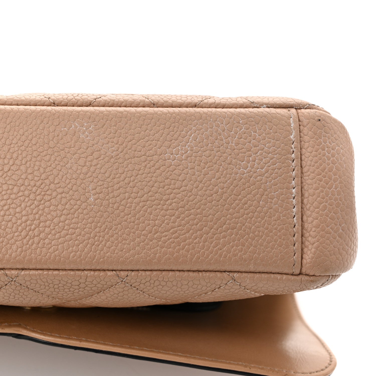 Caviar Quilted Small CC Filigree Flap Beige Black