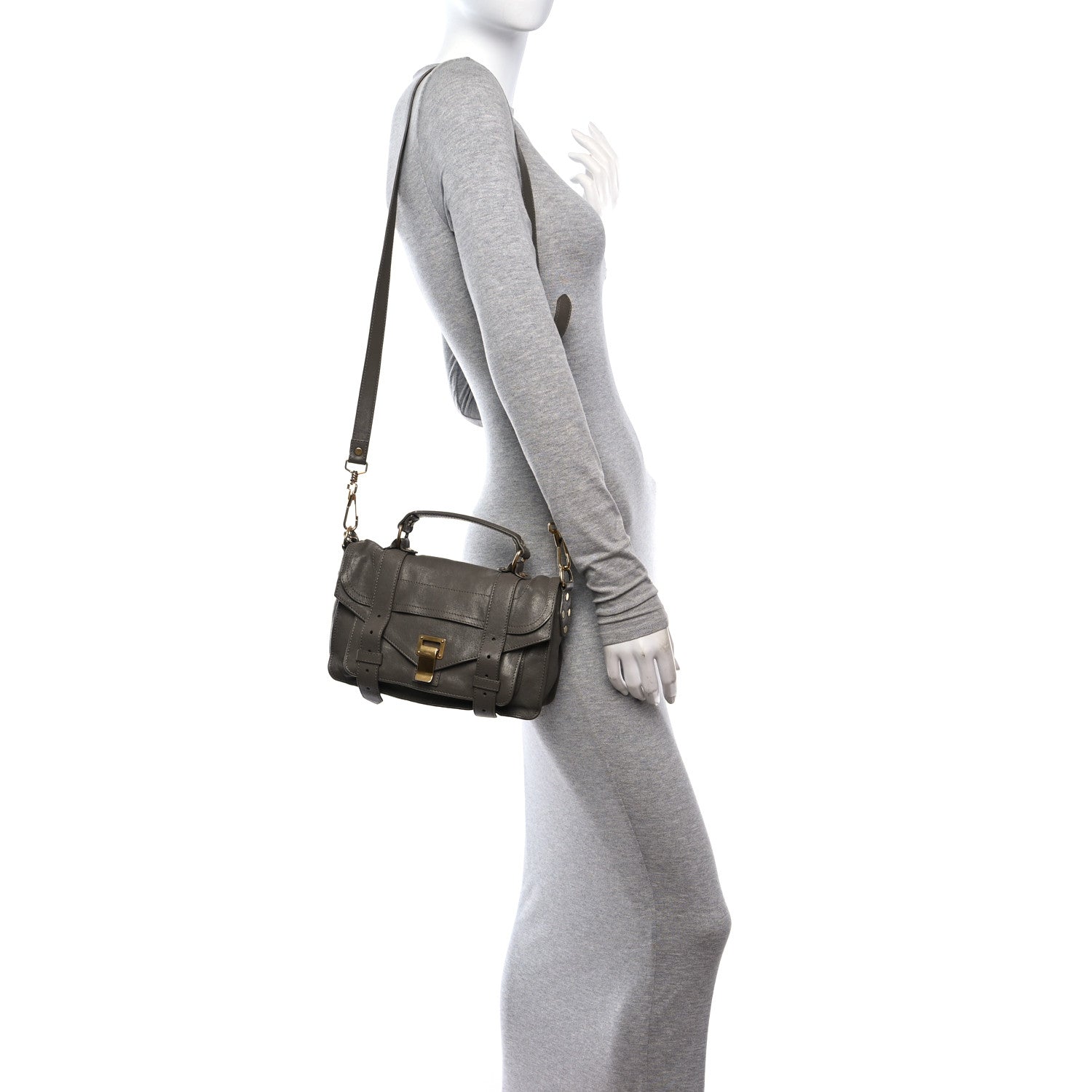 Lambskin Tiny PS1 Satchel Smoke