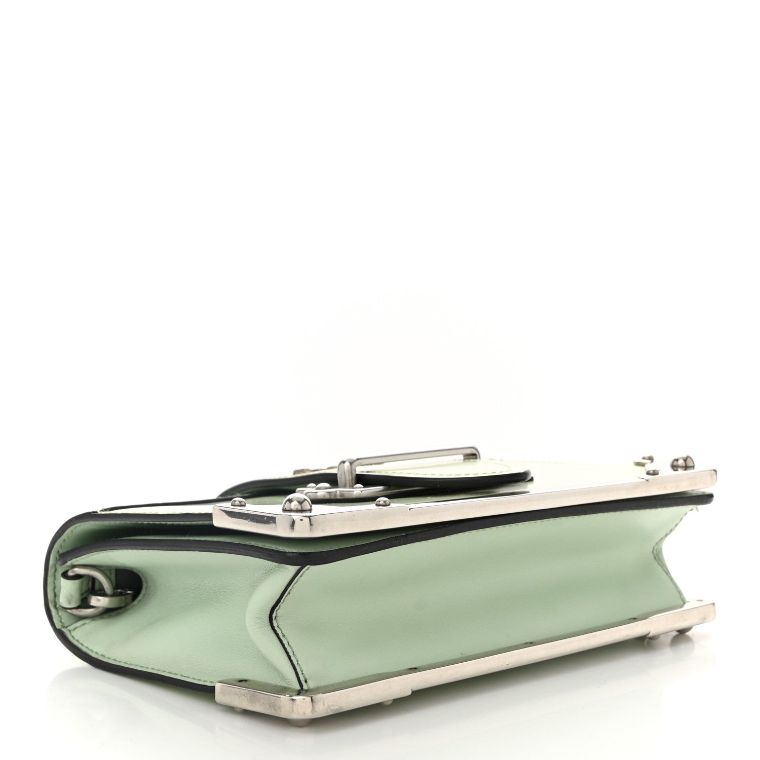 Spazzolato Soft Calfskin Cahier Bag Acqua