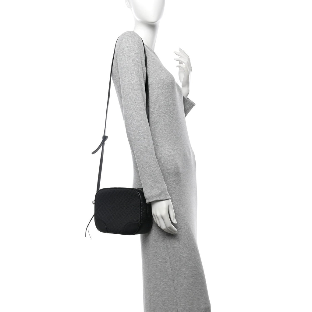 Microguccissima Mini Bree Messenger Bag Black