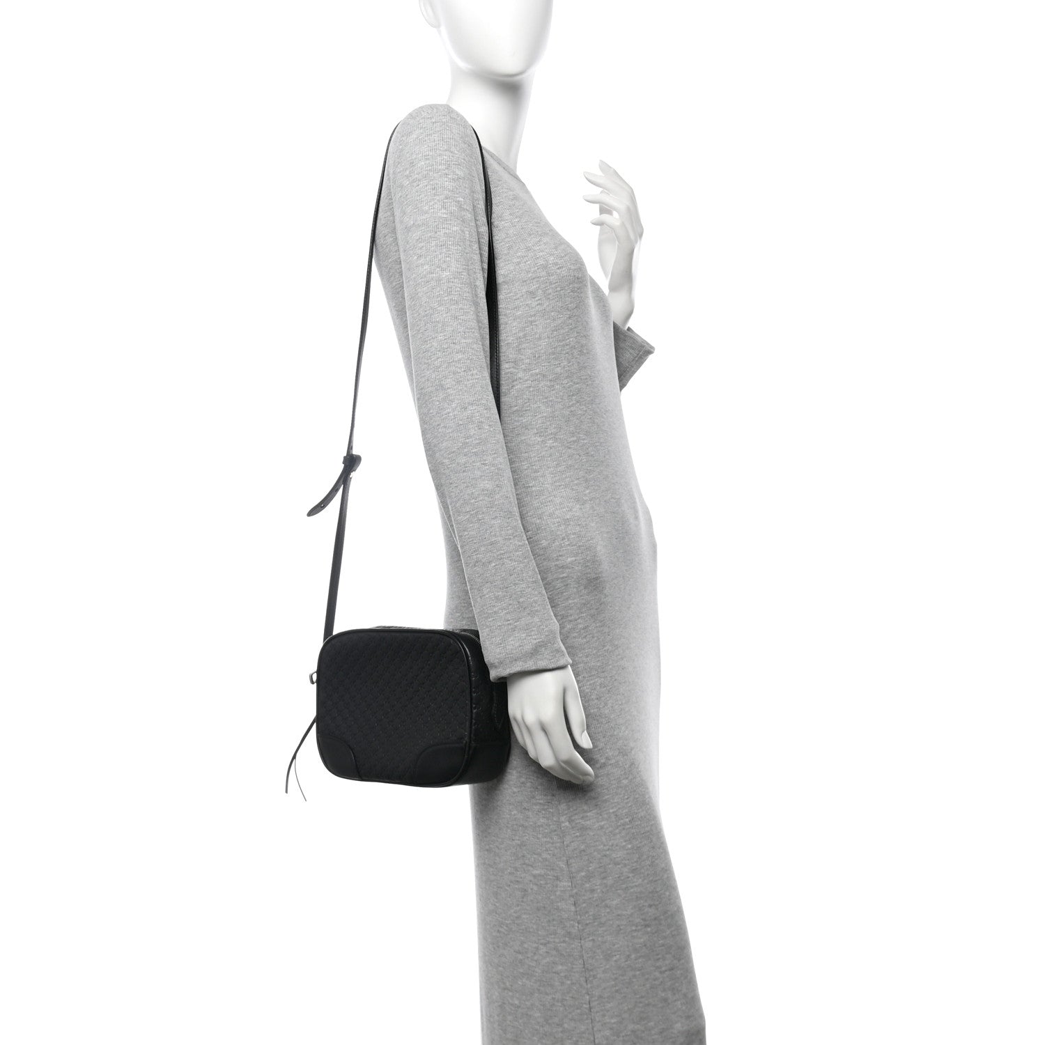 Microguccissima Mini Bree Messenger Bag Black