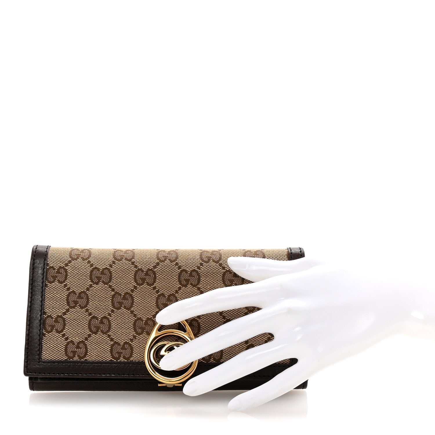 Monogram Interlocking GG Continental Wallet Dark Brown