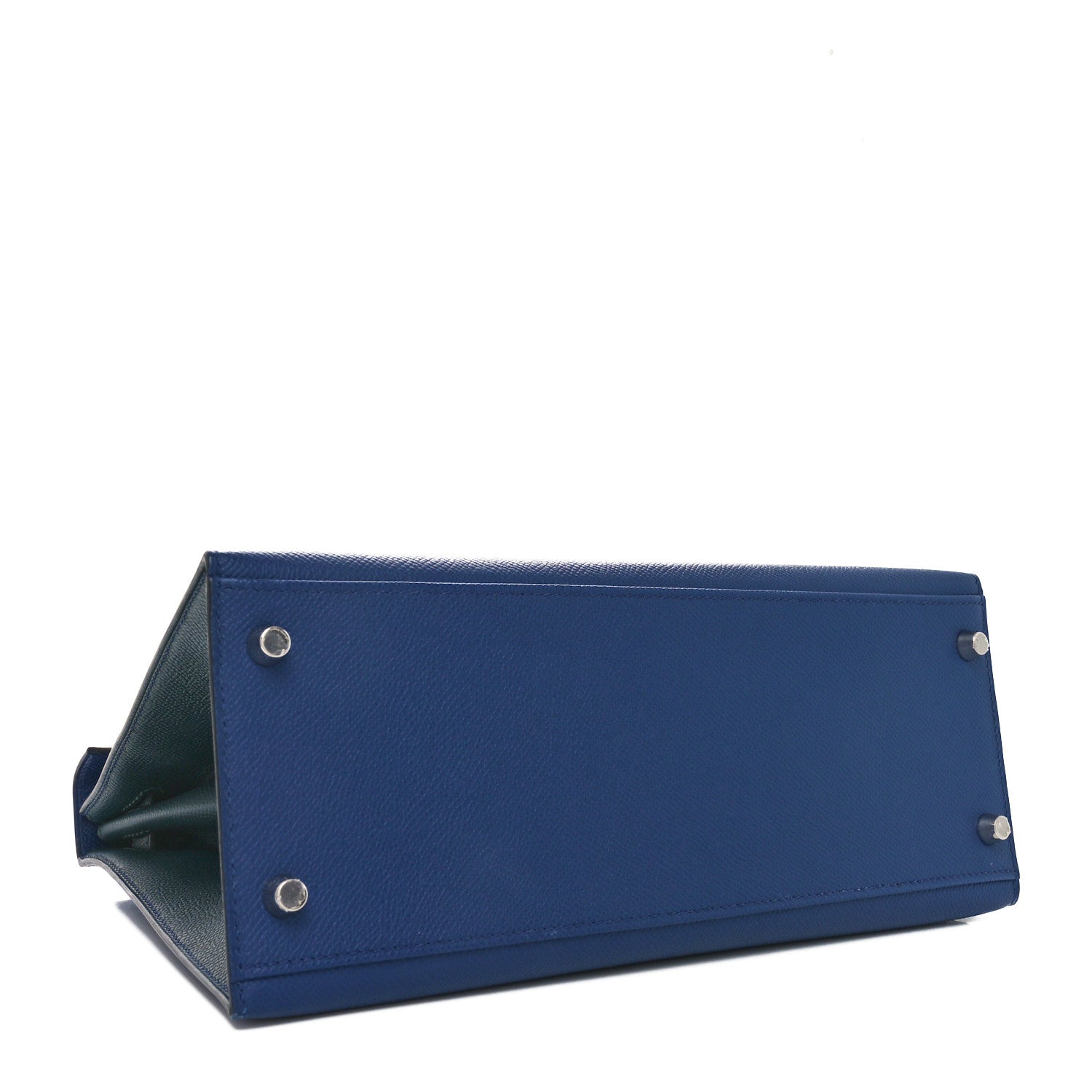 Epsom Horseshoe Kelly Sellier 28 Bleu Saphir Vert Cypress