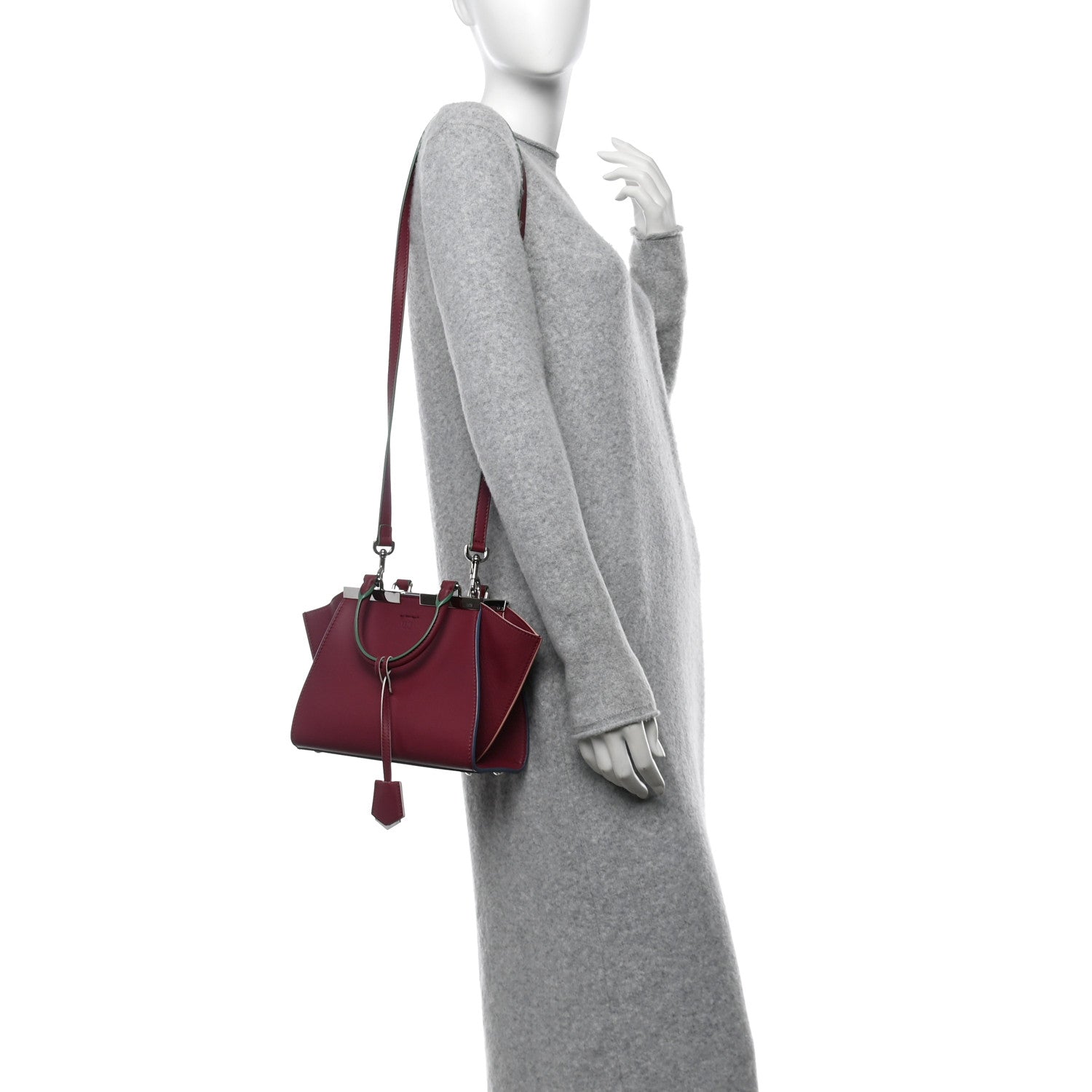 Vitello Dolce Mini 3jours Tote Black Cherry