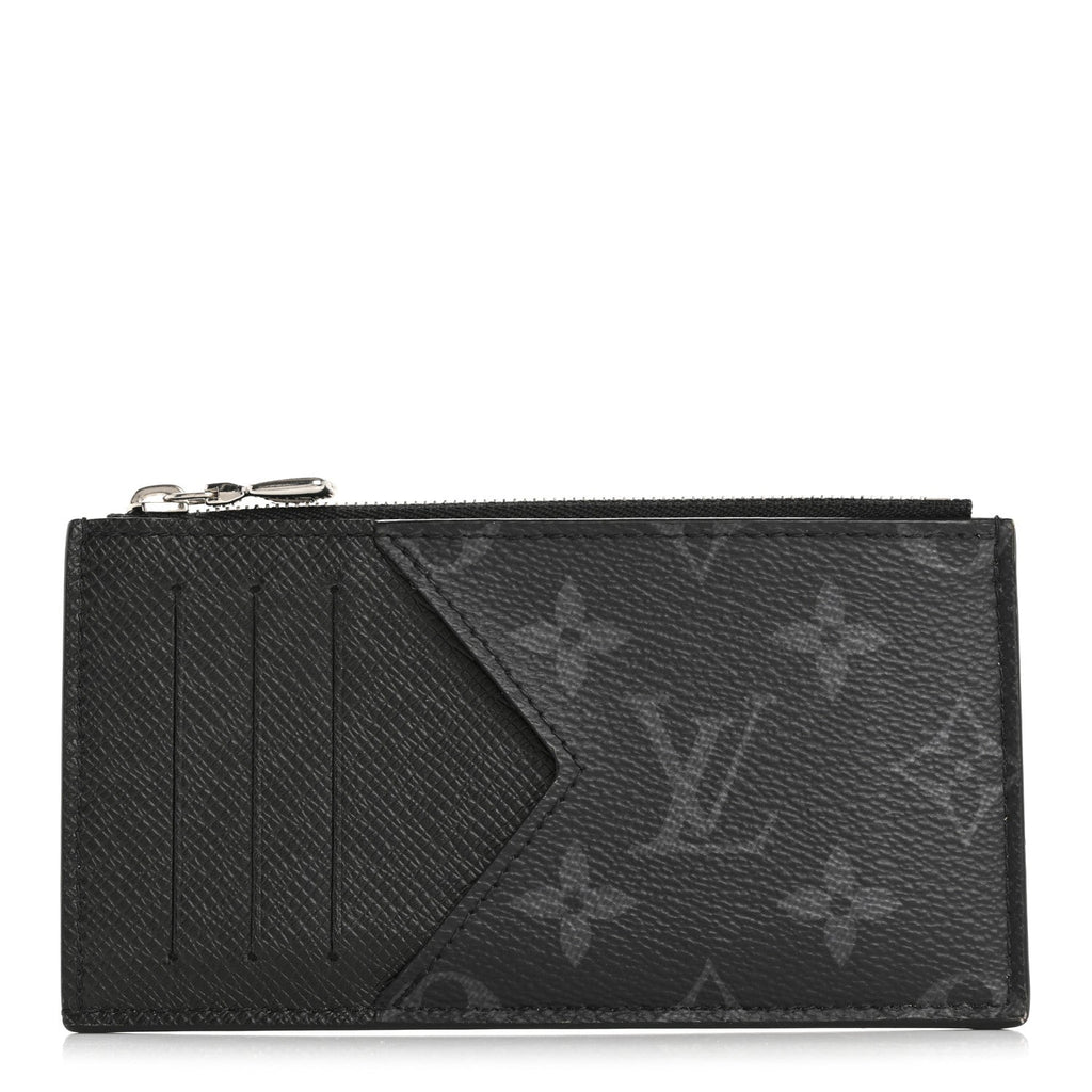 Monogram Eclipse Taiga Coin  Holder Black