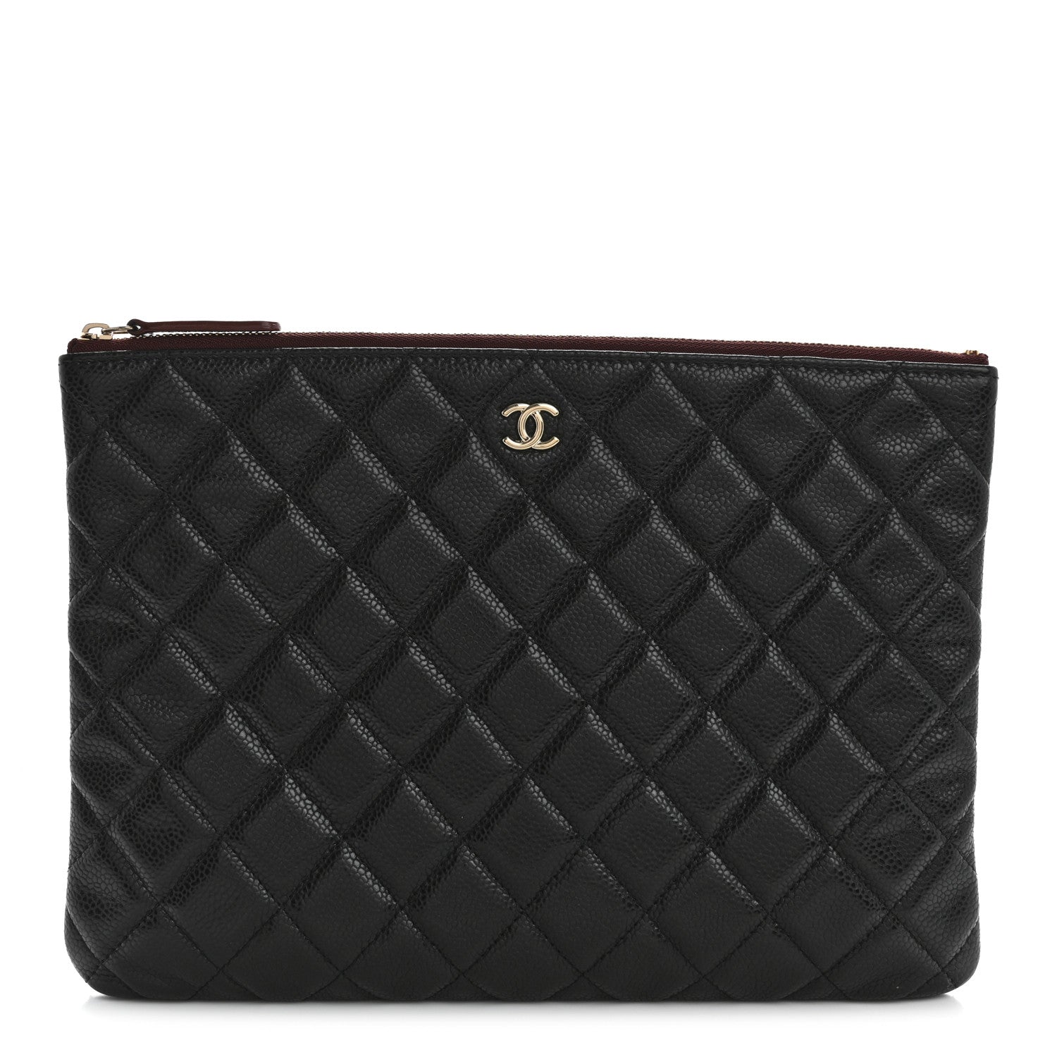 Caviar Quilted Medium Cosmetic Case Black