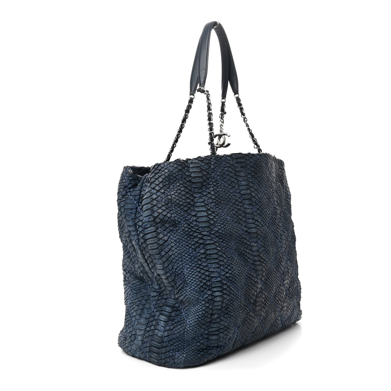 Snakeskin Ultimate Stitch Shopper Tote Blue