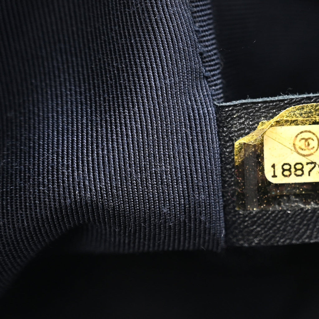 Lambskin Embossed Medium Boy Cube Flap Navy