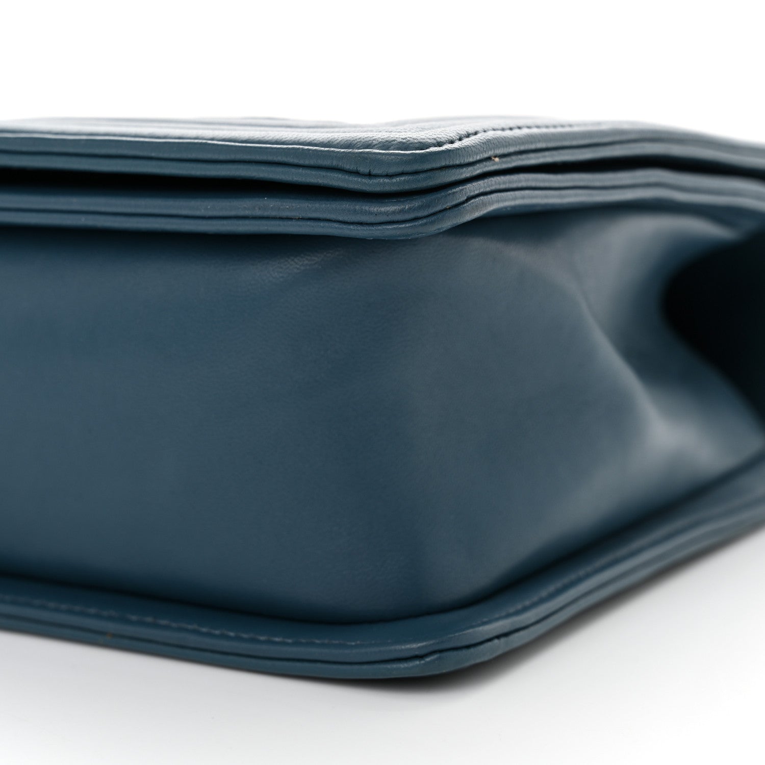 Lambskin Quilted New Medium Boy Flap Dark Blue